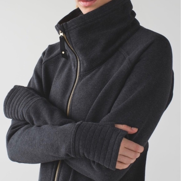 lululemon athletica Tops - Lululemon RARE Radiant Black Cowl Neck Jacket